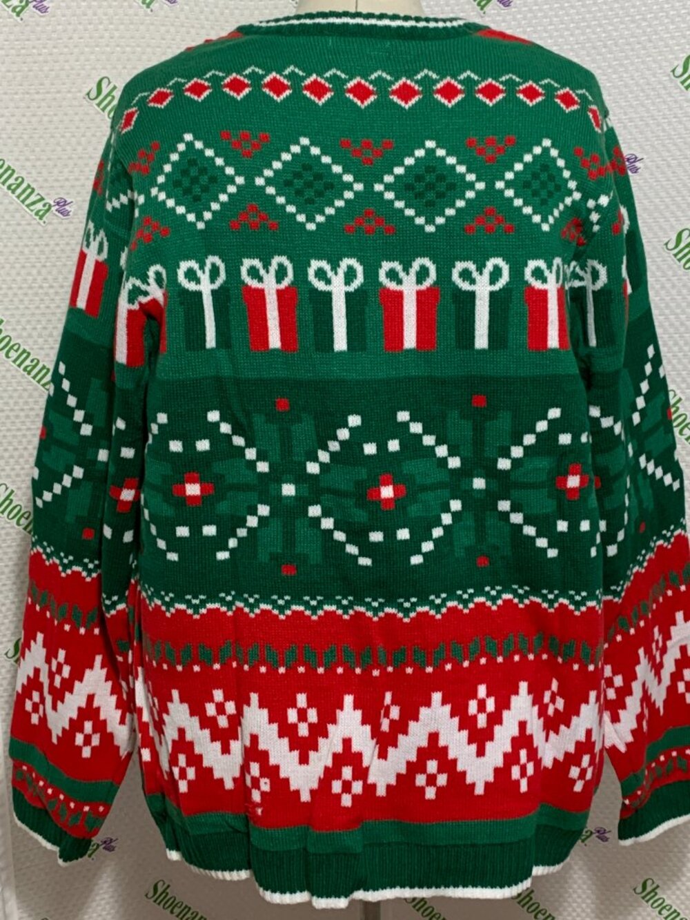 Ugly Christmas Sweater Hanging Sloth Santa Hat Present Snowflake MENS Womens 3XL - Picture 3 of 4